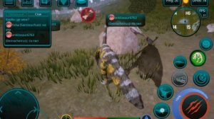 Теризинозавр против Дейнохейруса в The cursed isle