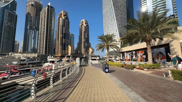 Дубай 🇦🇪 [4К] Дубай Марина , пешая прогулка 🔥🔥🔥
