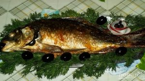 Карп в духовке, запеченный целиком