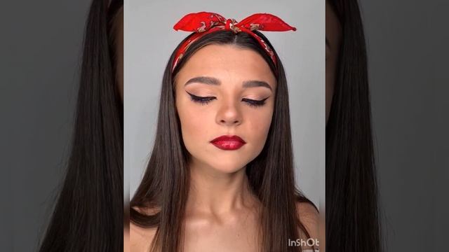 #краснаяпомада #стрелки #макияжглаз #девушка #вечерний