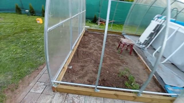 Увеличиваем нашу теплицу для бассейна.  Купол для бассейна установка