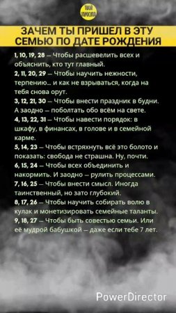 Зачем ты пришел в эту семью по дате рождения