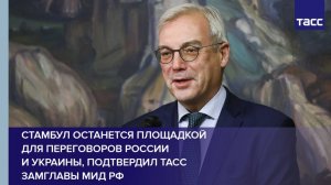 Стамбул останется площадкой для переговоров России и Украины, подтвердил ТАСС замглавы МИД РФ