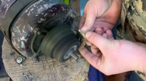 Рукоять ножа из капа.