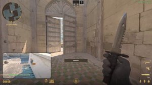 Смок в нычку на Т-Спавне с Лонга на карте Dust 2. (CS2)