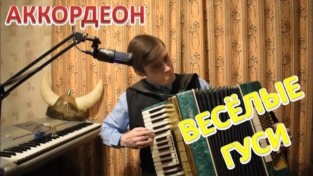 Весёлые гуси Весёлый разбор на аккордеоне для начинающих #топыкатегорий