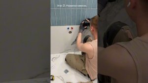 Установка в ванную комнату тумбы под раковину 😏