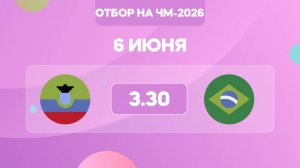 Отбор на ЧМ-2026. Эквадор- Бразилия. Предматчевый обзор и прогноз.