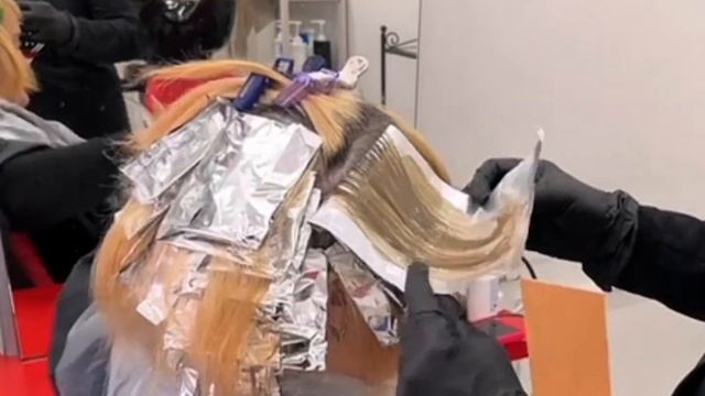 обратное мелирование. ещё один из способов мелировани