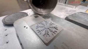 Объемная гравировка руны на лазерном гравере