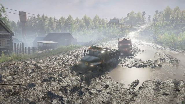 Помощь Геологам в Деревне/Урал-4320/Урал-375Д/SNOWRUNNER/ смотреть онлайн