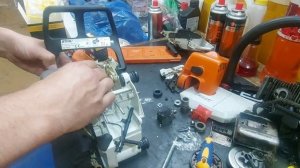 замена поршневой STIHL MS 180