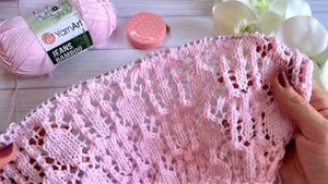 Ажурный, нежный узор спицами. Для летних джемперов, маечек, топов...Мастер - класс