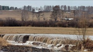 Вешние воды. Этюд в коричневых тонах. Хакасия, март 2025г.