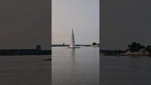 05.06.25г.Рассвет над Волгой.Калязинская колокольня.Теплоход И.А.Крылов @teplohodkrilov @mosturflot