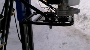 Бензобур с дополнительным редуктором +стойка высотой