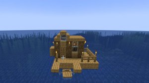 Как построить домик на воде в Майнкрафте