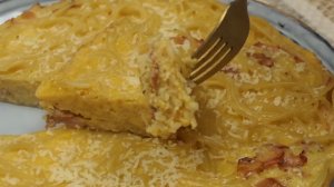 Если есть макароны и яйца / Ужин из спагетти и яиц / быстрый лёгкий рецепт на ужин обед