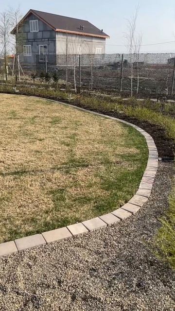 Оформление края газона брусчаткой смотреть онлайн