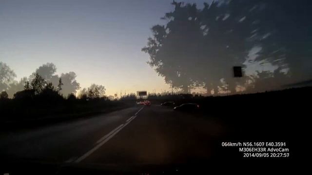 Тест видеорегистратора AdvoCam FD7 Profi-GPS(вечером) без ночно смотреть онлайн