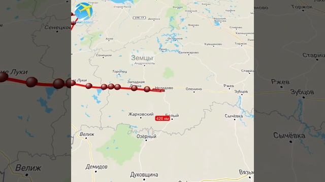 Маршрут поезда 064А Псков - Москва смотреть онлайн
