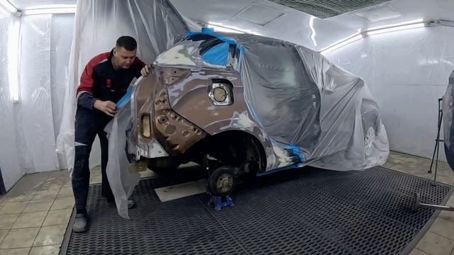 Лада X Ray замена крыла/ замена заднего крыла сварка пок? смотреть онлайн
