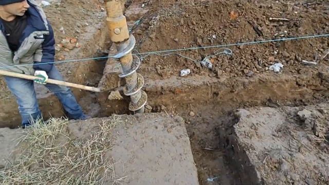 Щелково. Процесс бурения буронабивных свай смотреть онлайн