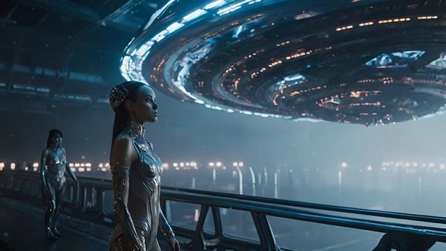 Starlit Synthesis – Biomechanical Ambient Fashion in Deep SpaceAmbient Sci-Fi Music Soundscape