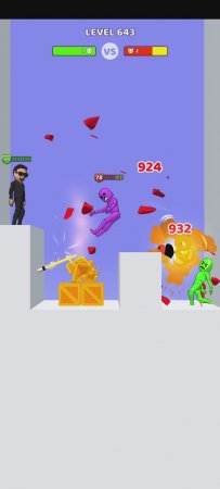 Битва человечков lvl636  Агент Шмидт  и джидайский меч в игре Who dies first