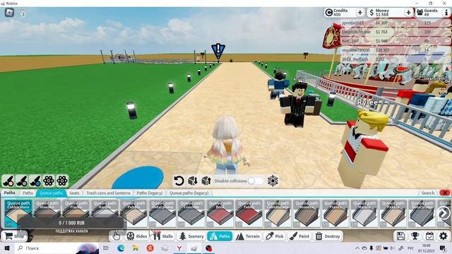 Моя первая трансляция про роблекс THEME PARK TYCOON! смотреть онлайн