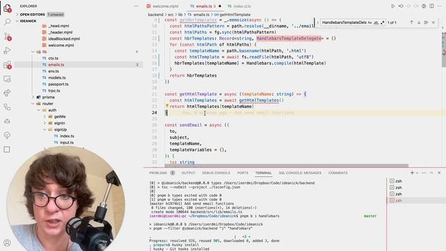 Урок 93. E-mail: обработка шаблонов с помощью Handlebars (TypeScript,