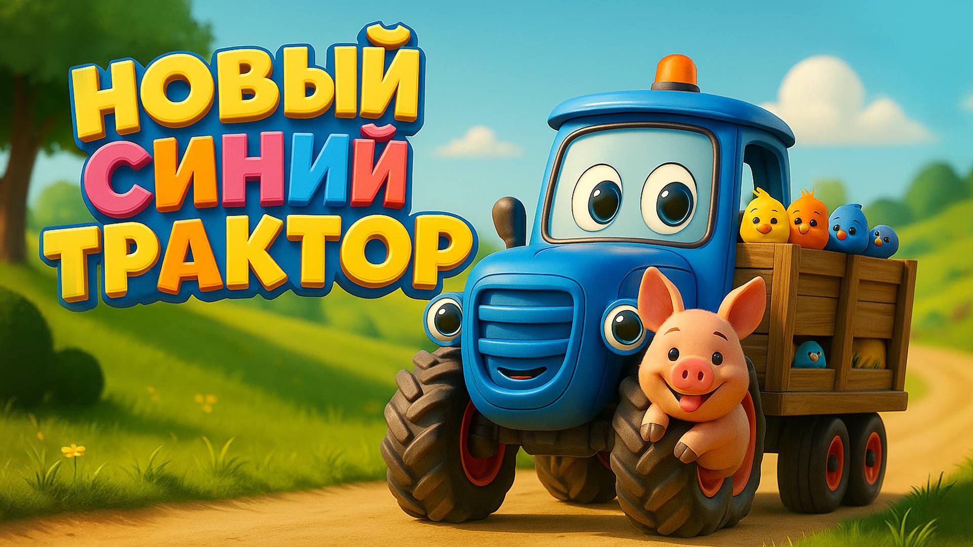 Новый Синий трактор едет к нам - Песенка мультик для детей