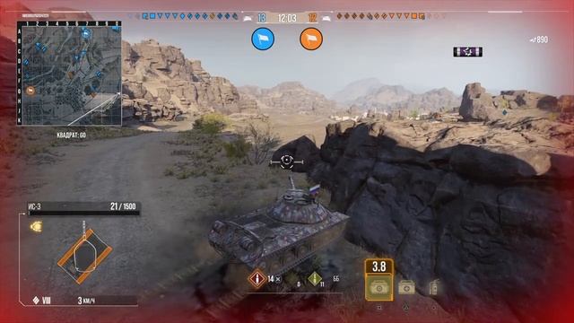 World of Tanks на ps4 , часть #159 , ИС-3 карта Проход Халфайя(мини) смотреть онлайн