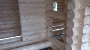 Сруб Дома 9.6х8.6м. с фронтонами, лагами из бревна с крыше