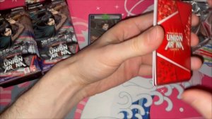 Распаковка коллекционных карточек Union Arena (Атака Титан
