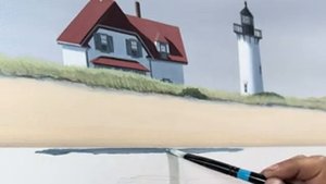 Как нарисовать маяк на берегу моря