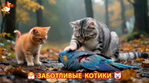 Заботливые котики спешат на помощь (51)