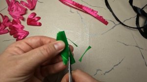 Gerbera flower made of satin ribbons\Цветок Гербера из атласных лент