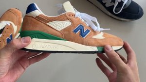 Обзор New Balance 998 в цвете Orange with Royal и Navy with Silver
