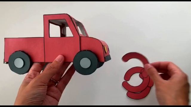 3D Грузовик из бумаги и картона