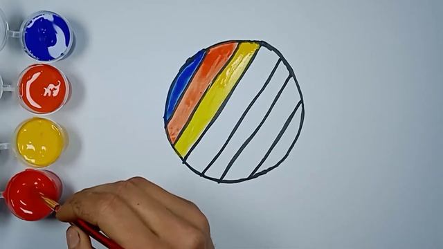 Bolalar uchun koptok rasm chizish Рисуем мяч для детей How to draw a ball for chil