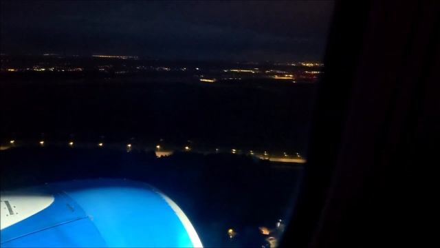 Посадка в Шереметьево ночью.