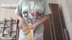 Тутор как завязать пояс тхэквондо ВТФ в один разворот,