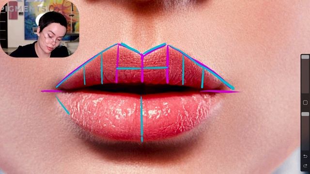 Как нарисовать симметричные губы?