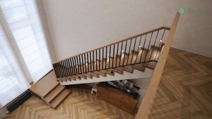 Стильная лестница в дизайнерском интерьере #рмкедр #лестницыказань