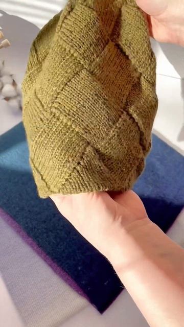 Шапка бини женская демисезонная двойная вязаная смотреть онлайн