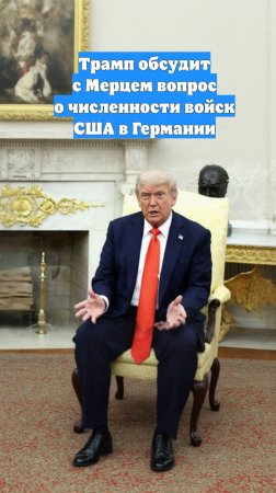 Трамп обсудит с Мерцем вопрос о численности войск США в Германии
