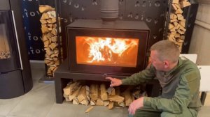 ПЕЧЬ-КАМИН КУБ 800. Как горит и регулируется?