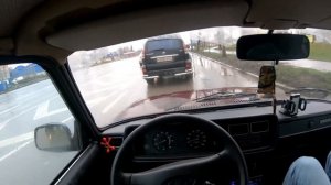 Покатушки на семёрке в дождь / Пробки в городе