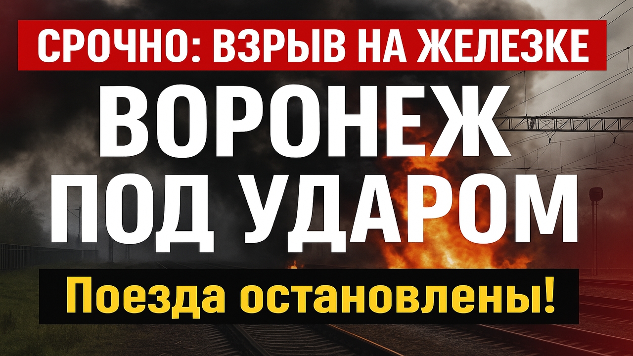 🔥Воронеж вздрогнул! Взрыв на ЖД путях — что это было?
